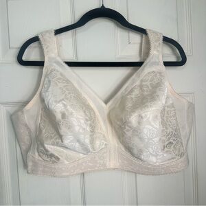 Playtex 18 Hour Ultimate Shoulder Comfort Bra Wire Free 4693 Beige  Size 50C